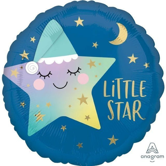 Balloon Foil Baby Sleepy Little Star 45cm