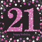 Sparkling Pink Birthday Lunch Napkin 16pk