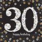 Sparkling White Birthday Lunch Napkin 16pk