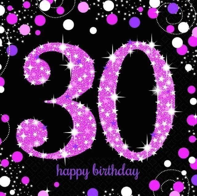 Sparkling Pink Birthday Lunch Napkin 16pk