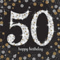 Sparkling White Birthday Lunch Napkin 16pk