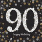 Sparkling White Birthday Lunch Napkin 16pk