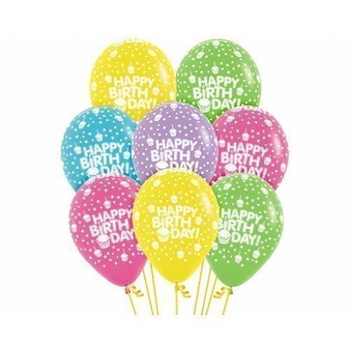 Birthday Cupcake Balloons 30cm