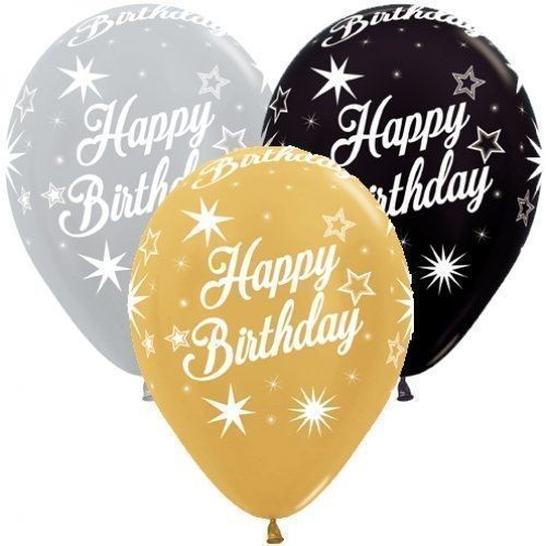 Birthday Sparklers (Black, Gold and Silver) 30cm