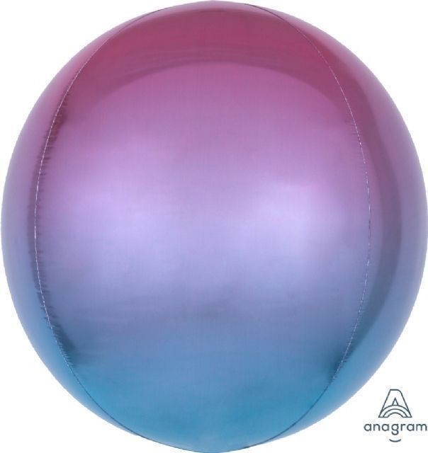 Balloon Foil Orbz Ombre Purple and Blue 38-40cm