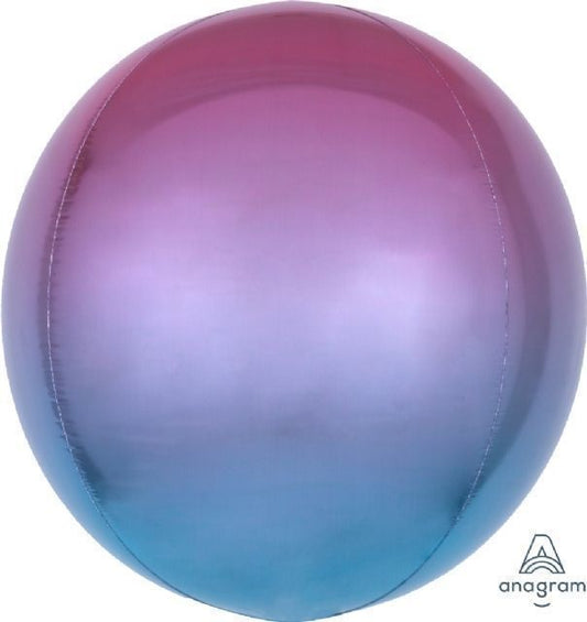 Balloon Foil Orbz Ombre Purple and Blue 38-40cm