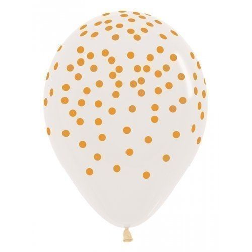 Gold Confetti Balloons 30cm