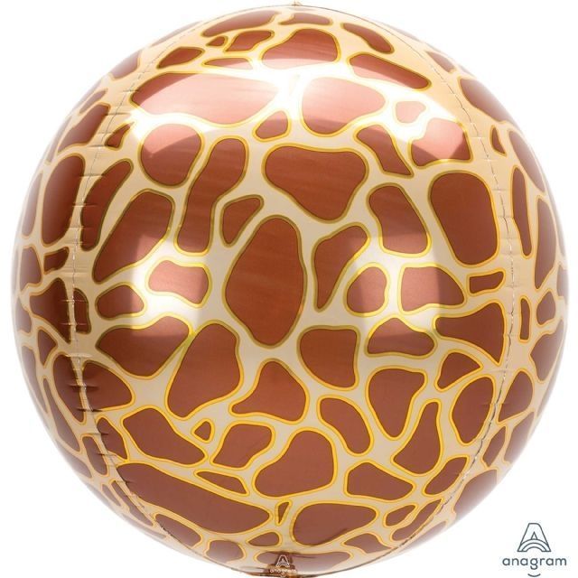 Balloon Foil Orbz Giraffe Print 38-40cm