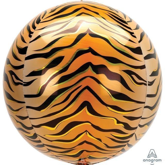 Balloon Foil Orbz Tiger Print 38-40cm