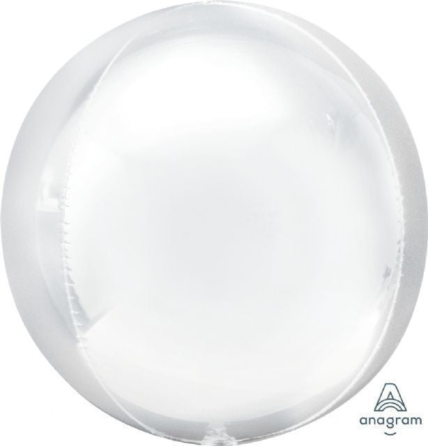 Balloon Foil Orbz White 38-40cm